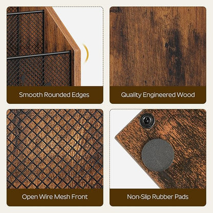 Magazine Holder, Wood Magazine Rack Floor, Mail Organizer Countertop, Magazine - Image 4