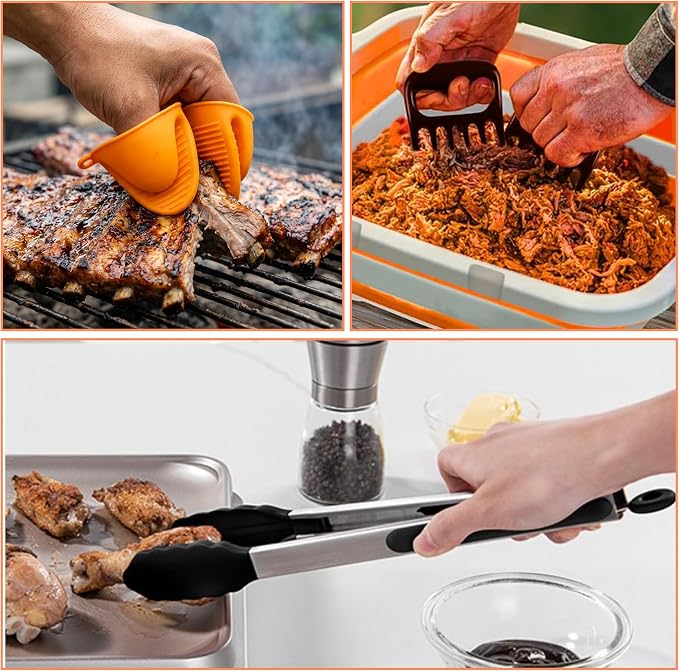 Collapsible BBQ Prep Tub16L Orange | Portable Meat Marinating Container - Image 5