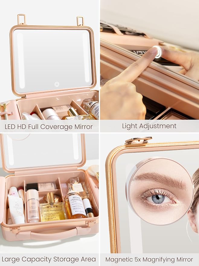 ROWNYEON Light Up Travel Makeup Case - Image 2