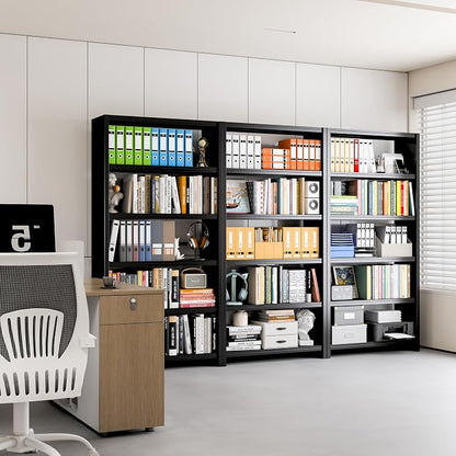 5 Tier Metal Bookshelf, Large Heavy Duty Book Shelves, Industrial Wide Book - Image 7
