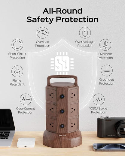 JACKYLED Power Strip Tower Surge Protector - Image 6