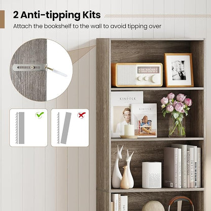 Giantex 6-Tier Bookcase, Freestanding Storage Organizer w/Open Shelves - Image 7