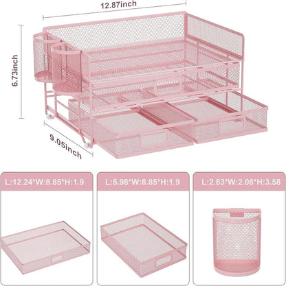 Marbrasse 3 Tier Mesh Desk Organizer - Image 6