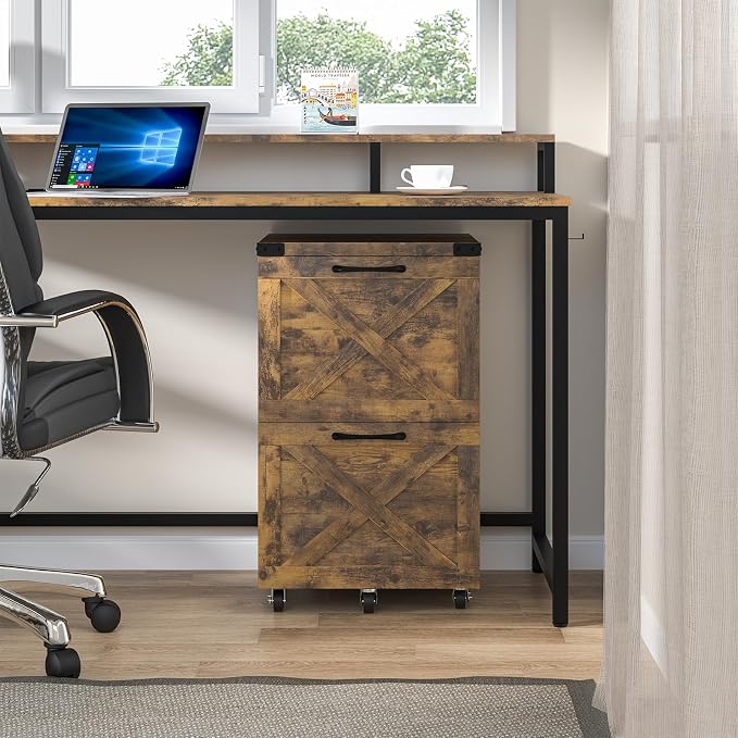 Halitaa Farmhouse 2 Drawer Small File Cabinet - Image 2