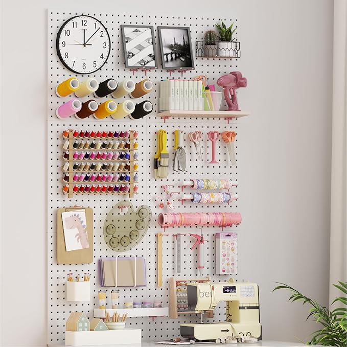 HUHOLE Pegboard Hooks 6 Inch 50PC, Fit 1/4" or 1/8" Pegboard, Ideal Peg Board - Image 7