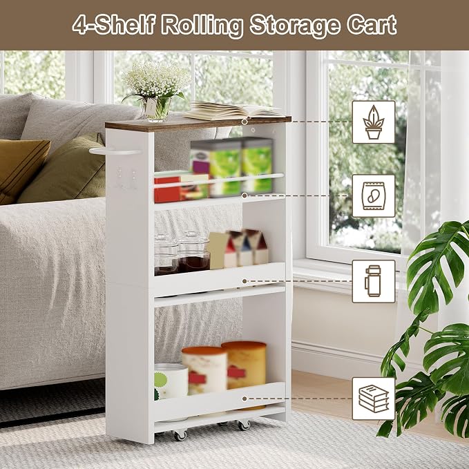 ChooChoo 4-Tier Slim Storage Cart - Image 5