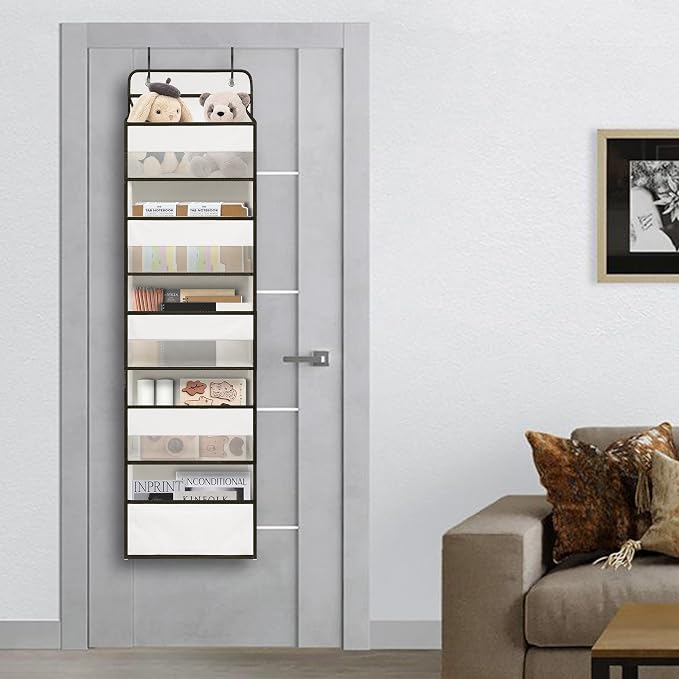 Over Door Organizer with 5 Large Pockets, Heavy Duty Hanging Organizer Storage - Image 3