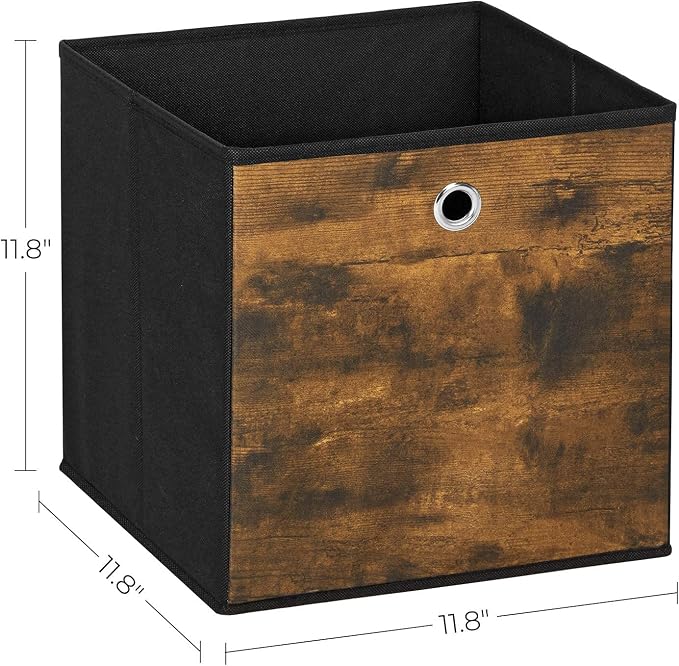 SONGMICS Storage Cubes, Foldable Fabric Storage Bins, 11.8 x 11.8 x 11.8 Inches - Image 3