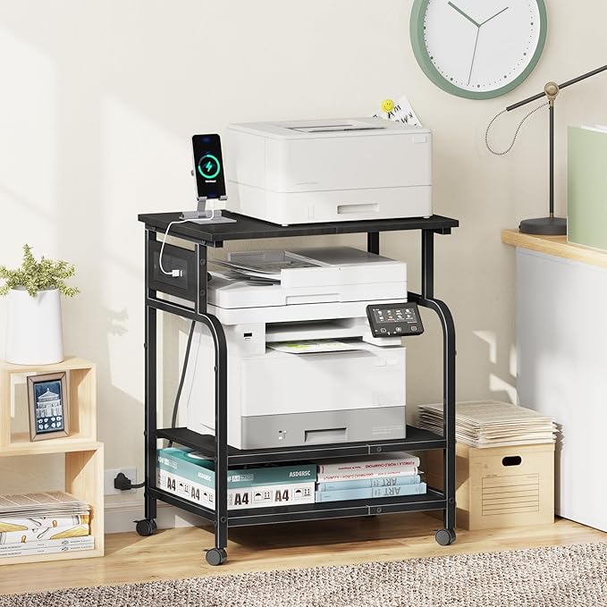 YAOHUOO 3 Tier Large Printer Stand - Image 2