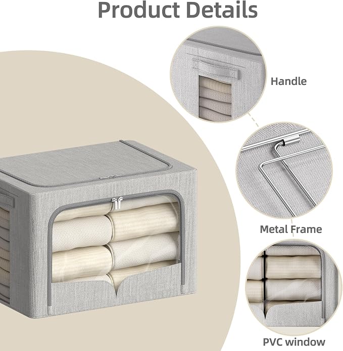 FHSQX 3 Pack Clothes Storage Bins - Image 4