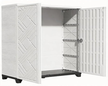 KINYING Outdoor Storage Cabinet Waterproof, 60 Gallon Resin Outdoor Storage Shed by KINYING