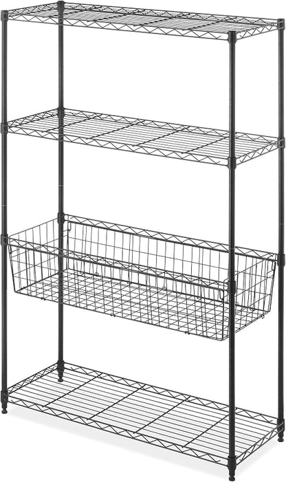 Whitmor 4-Wire Shelving Unit, Metal Storage Shelves by Whitmor