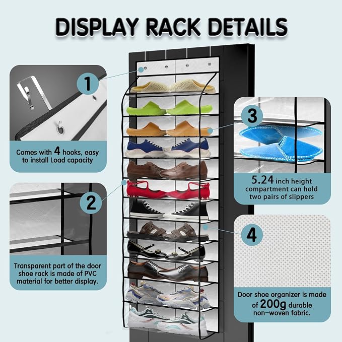 Over The Door Shoe Organizer - Image 3