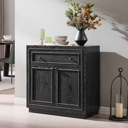 ACCOHOHO Modern Farmhouse Buffet Cabinet, 31.5" Sideboard Credenza, Modular by ACCOHOHO