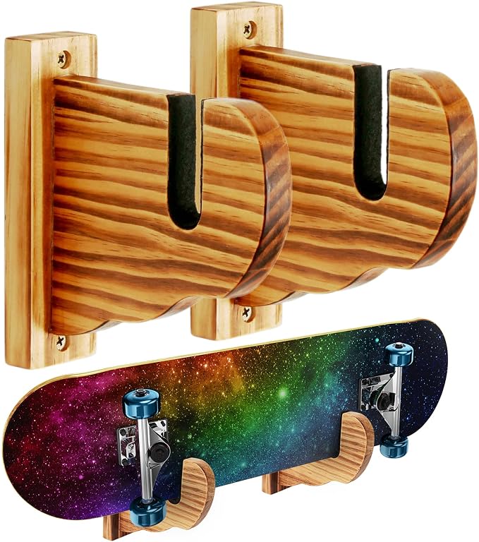 BiJun Skateboard Wall Mount, Snowboard Wall Mount Display, Acrylic Horizontal by BiJun