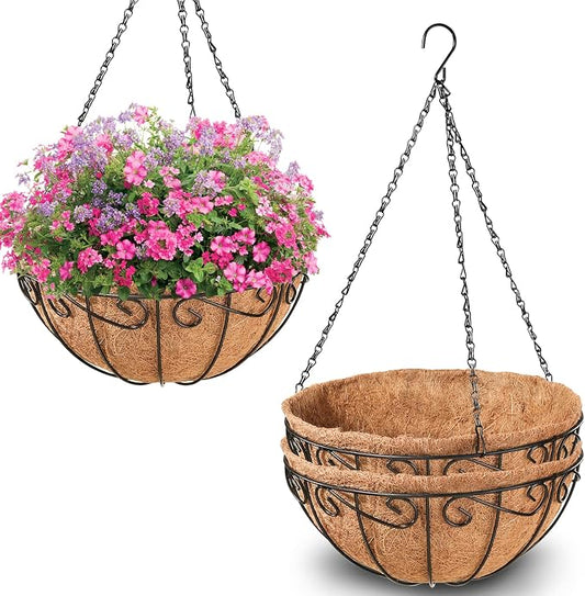 3 Pack 10 Inch Metal Hanging Baskets by Legigo