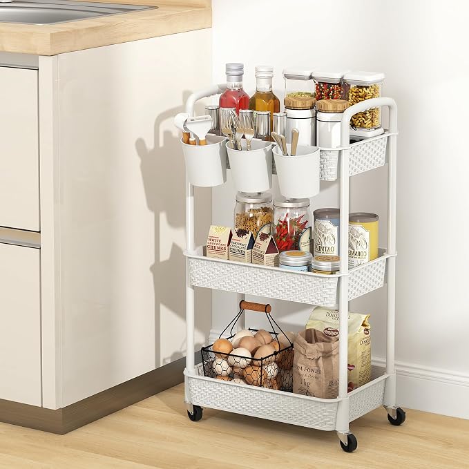 MOYIPIN 3-Tier Plastic Rolling Utility Cart - Image 7