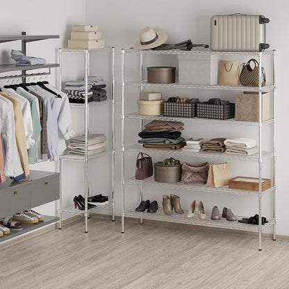 18" Deep x 60" Wide x 74" Height Wire Shelving Kit | 6-Tier | NSF Commercial - Image 7