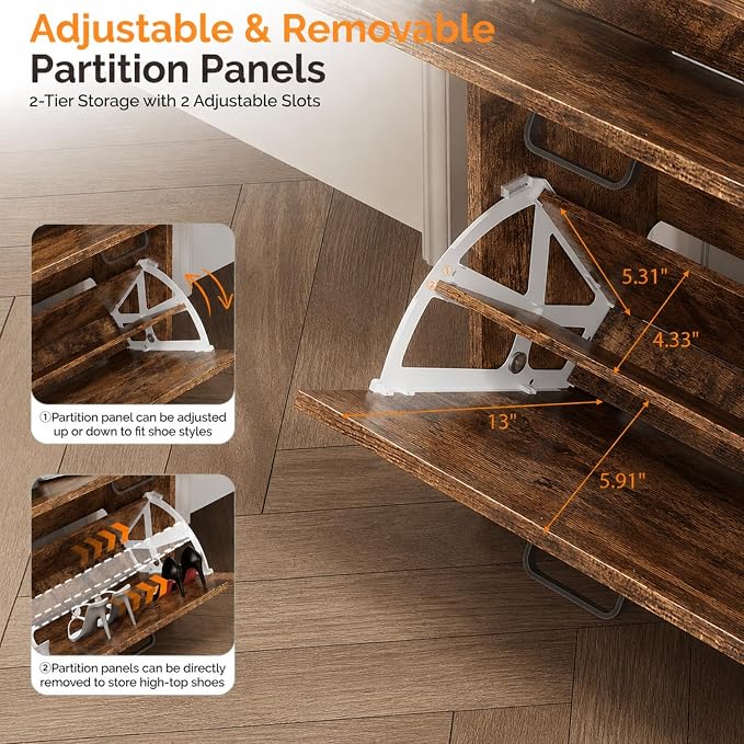 VINGLI Shoe Cabinet Storage for Entryway Ultra Slim - Image 7