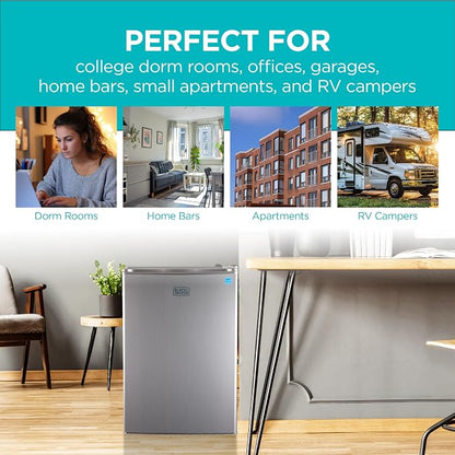 BLACK+DECKER 2.5 Cu. Ft. Compact Refrigerator, ENERGY STAR Certified, Single - Image 7