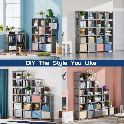 Mavivegue 20 Cube Storage Organizer Bookshelf, Metal Cube Construction - Image 3