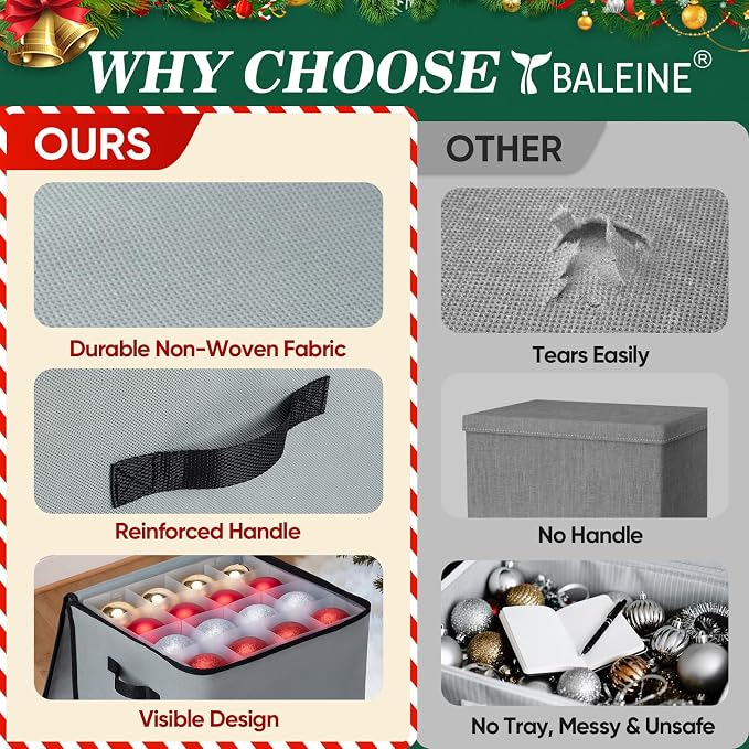BALEINE Christmas Ornament Storage Box - Image 7