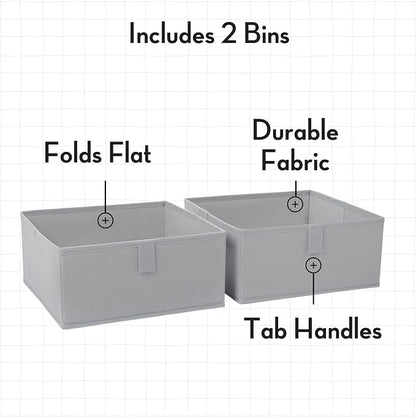 RiverRidge Kids 2pc Folding Storage Bins Set - Image 2