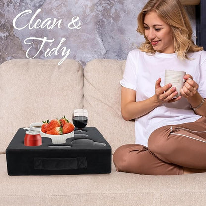 Couch Cup Holder Pillow-Sofa Cup Holder Tray Caddy Cupholder - Image 6