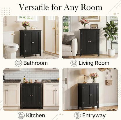 SUPER DEAL Modern Bathroom Floor Storage Cabinet - Image 9