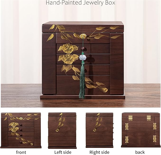 Hand-Painted Wooden Jewelry Boxes - Image 4