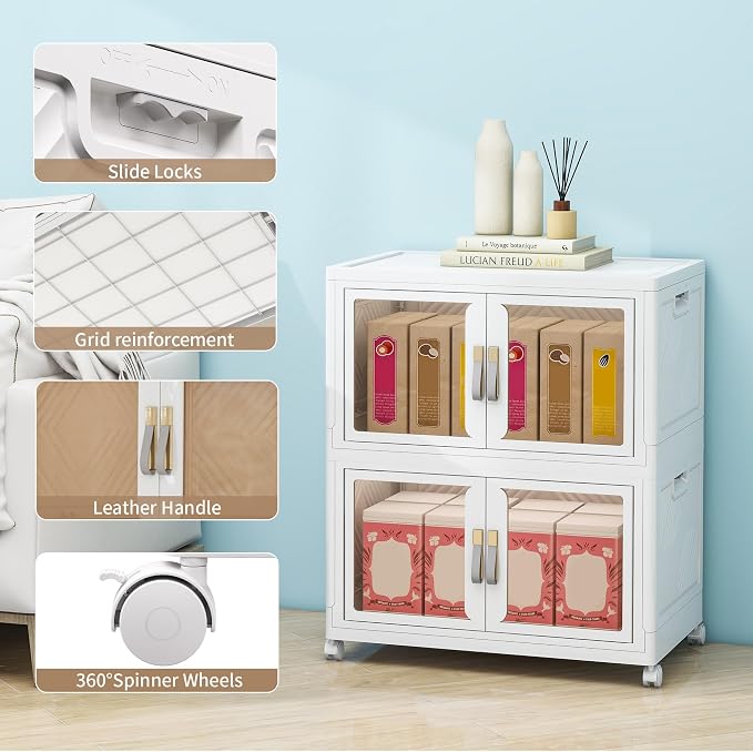 Large Clear Stackable Storage Bins - Image 3