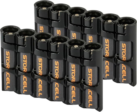 Storacell Slimline AAA-6 Battery Storage Caddy and Dispenser, Holds 6 AAA by Storacell