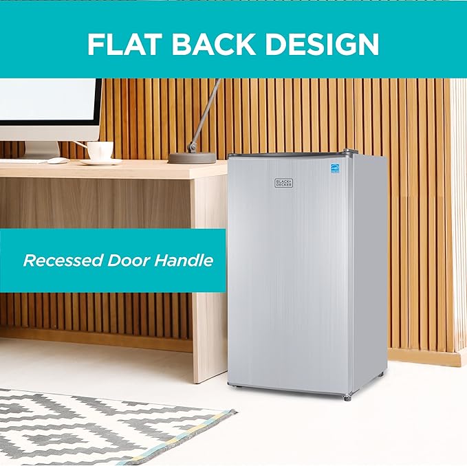BLACK+DECKER 3.2 Cu. Ft. Compact Refrigerator, ENERGY STAR Small Refrigerator - Image 6