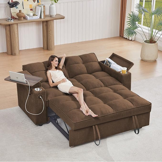 hansones 65" 3-in-1 Sofa Bed, Pull Out Sleeper Sofa by hansones