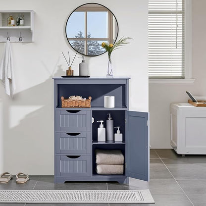 Yaheetech Bathroom Storage Cabinet Bathroom Floor Cabinet Freestanding Storage - Image 2