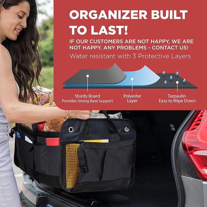 TRUNKCRATEPRO Trunk Organizer For Car, Truck | Premium Adjustable Multi - Image 3