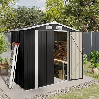 Aoxun 6.2x4 FT Shed Outdoor Galvanized Storage Shed - Image 6