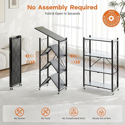 Fenbeli Foldable Shelves with Wheels - Image 7