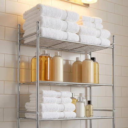 Honey-Can-Do 3-Tier Metal Bathroom Shelf Space Saver, Over The Toilet Storage - Image 7