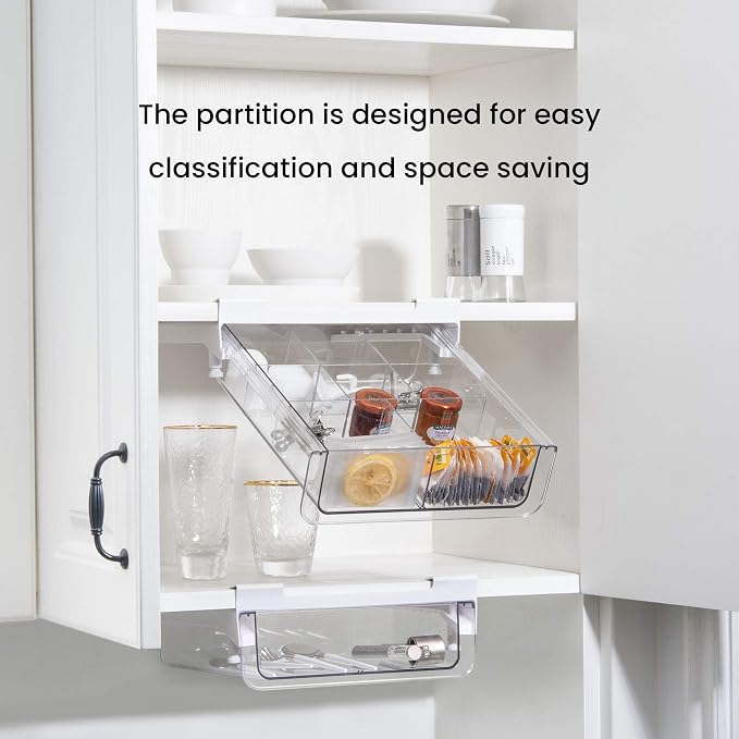 vacane Compact-depth Under Shelf Basket Organizer, Under Shelf Storage Drawer - Image 3