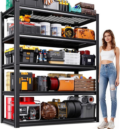 Garage Shelving-5 Tier Storage Shelves, Adjustable Heavy Duty Metal Shelving by CreatingaComfortableLiving