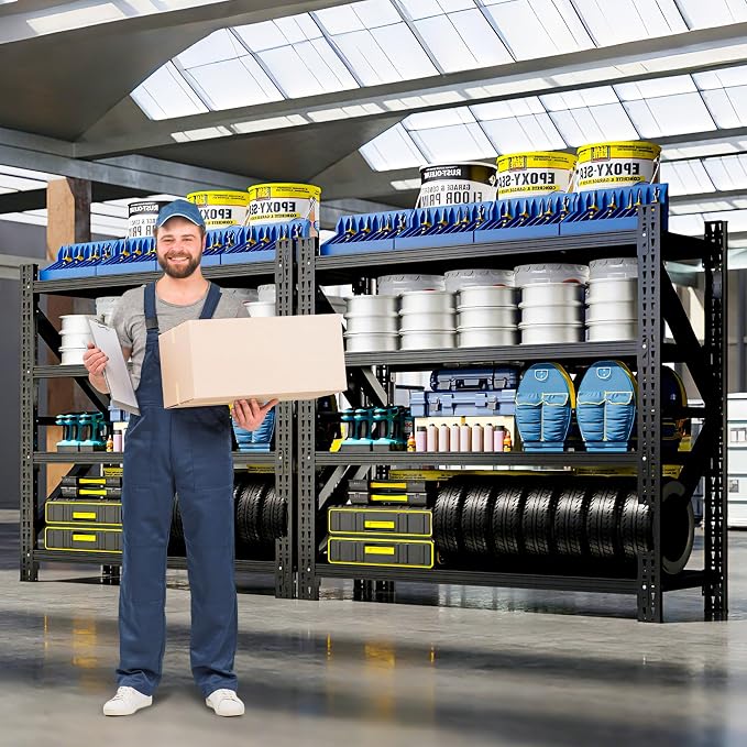 Heavy Duty Garage Storage Shelves 5000LBS Capacity, 4-Tier Large Industrial - Image 8