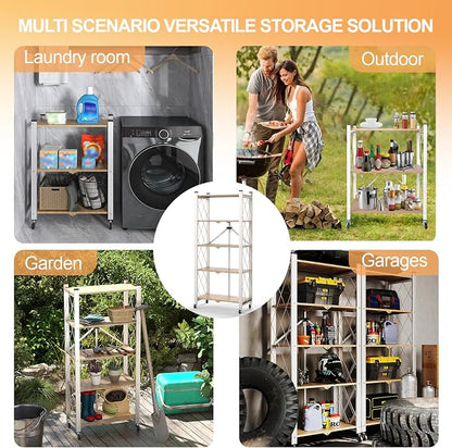 5-Tier Foldable Storage Shelves - Image 8