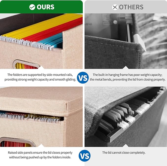 2 Pack Hanging File Folders Organizer - Image 3