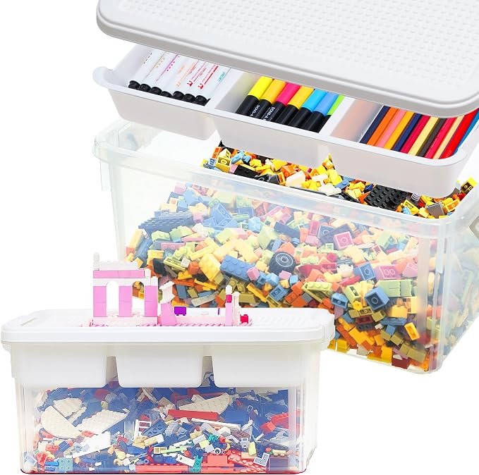 17 Quart Plastic Storage Bins by Bienvoun