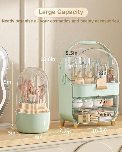 Makeup Organizer, Skincare Holder Bathroom Counter Organizer, Storage Box - Image 2