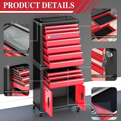 LARBANKE 10-Drawer Rolling Tool Chest - Image 4
