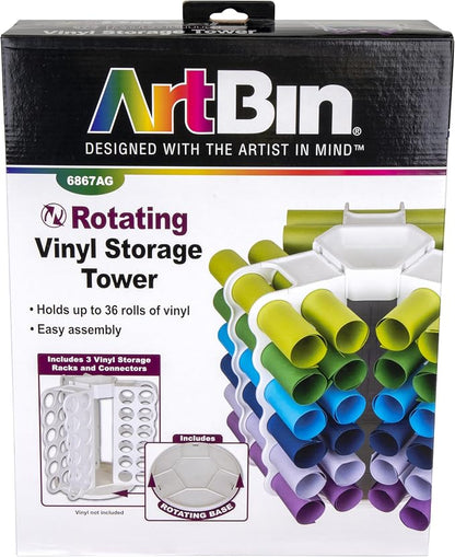 ArtBin 6867AG Rotating Vinyl Storage Tower, Vinyl Sheet Organizer Stores Up to by ArtBin