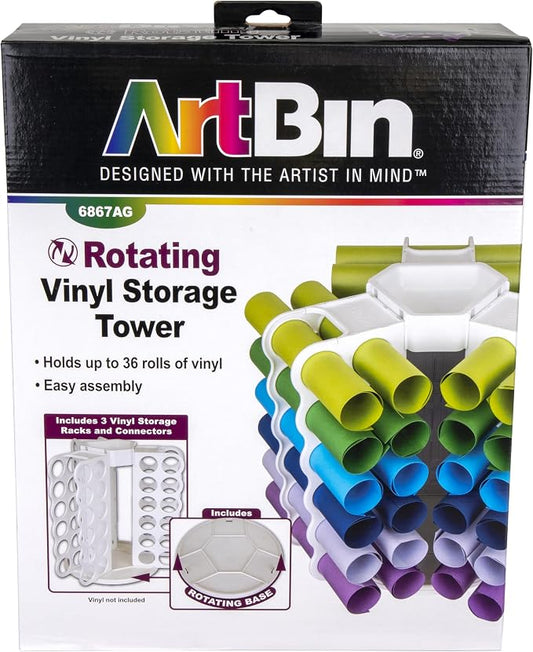 ArtBin 6867AG Rotating Vinyl Storage Tower, Vinyl Sheet Organizer Stores Up to by ArtBin