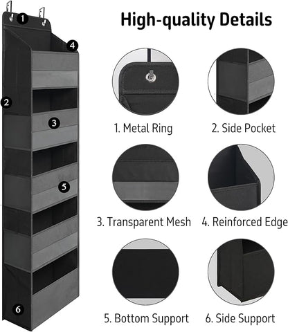 Over Door Organizer with 5 Large Pockets, Heavy Duty Hanging Organizer Storage - Image 3